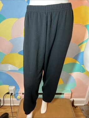 Karen Lessly Black Men’s Elastic-Waist Casual Pants sz PL